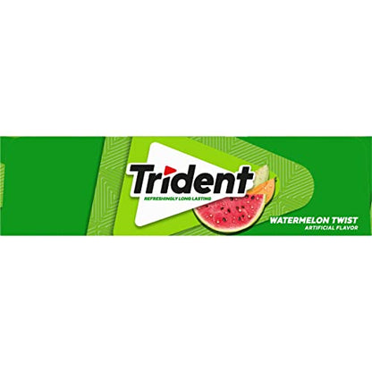 Trident Watermelon Twist Sugar Free Gum, 12 Packs of 14 Pieces (168 Total Pieces)