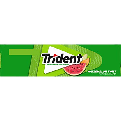 Trident Watermelon Twist Sugar Free Gum, 12 Packs of 14 Pieces (168 Total Pieces)