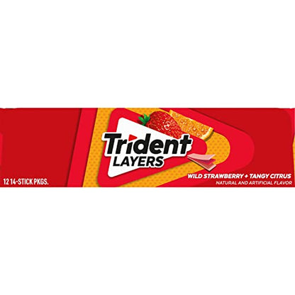 Trident Watermelon Twist Sugar Free Gum, 12 Packs of 14 Pieces (168 Total Pieces)