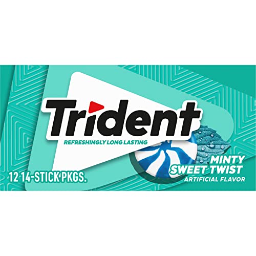 Trident Watermelon Twist Sugar Free Gum, 12 Packs of 14 Pieces (168 Total Pieces)