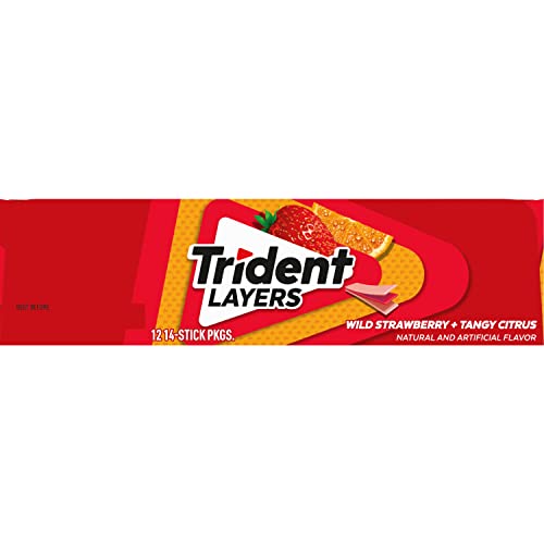 Trident Watermelon Twist Sugar Free Gum, 12 Packs of 14 Pieces (168 Total Pieces)