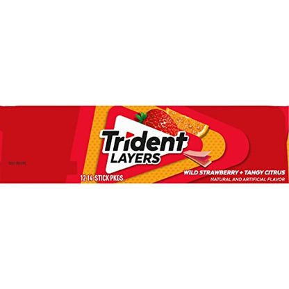 Trident Watermelon Twist Sugar Free Gum, 12 Packs of 14 Pieces (168 Total Pieces)