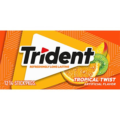 Trident Watermelon Twist Sugar Free Gum, 12 Packs of 14 Pieces (168 Total Pieces)