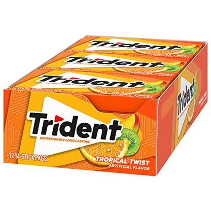 Trident Watermelon Twist Sugar Free Gum, 12 Packs of 14 Pieces (168 Total Pieces)