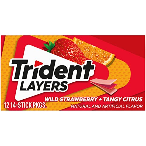 Trident Watermelon Twist Sugar Free Gum, 12 Packs of 14 Pieces (168 Total Pieces)