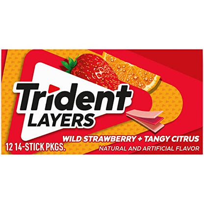 Trident Watermelon Twist Sugar Free Gum, 12 Packs of 14 Pieces (168 Total Pieces)