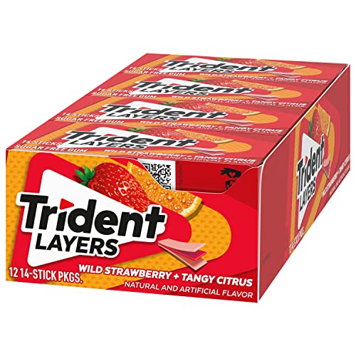 Trident Watermelon Twist Sugar Free Gum, 12 Packs of 14 Pieces (168 Total Pieces)