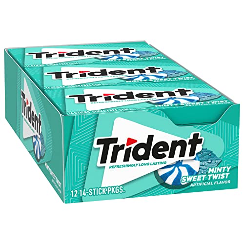 Trident Watermelon Twist Sugar Free Gum, 12 Packs of 14 Pieces (168 Total Pieces)