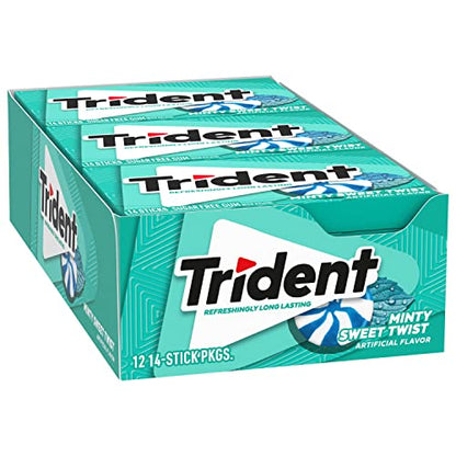 Trident Watermelon Twist Sugar Free Gum, 12 Packs of 14 Pieces (168 Total Pieces)