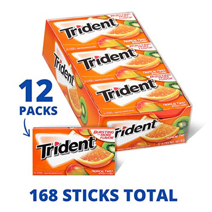 Trident Watermelon Twist Sugar Free Gum, 12 Packs of 14 Pieces (168 Total Pieces)