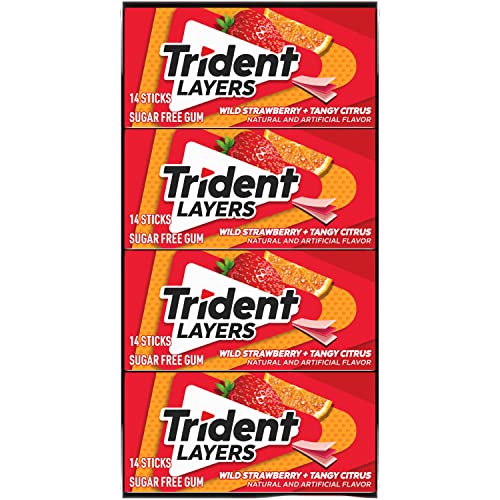 Trident Watermelon Twist Sugar Free Gum, 12 Packs of 14 Pieces (168 Total Pieces)