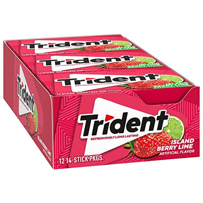 Trident Watermelon Twist Sugar Free Gum, 12 Packs of 14 Pieces (168 Total Pieces)