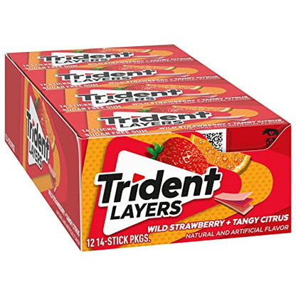 Trident Watermelon Twist Sugar Free Gum, 12 Packs of 14 Pieces (168 Total Pieces)