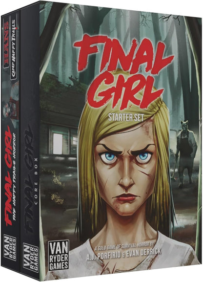 Final Girl: Starter Set - Core Box & Happy Trails Feature Film - 1 Player Board Game for Solo Play - 20-60 Minutes of Gameplay - for Teens and Adults Ages 14+ - English Version - by Van Ryder Games