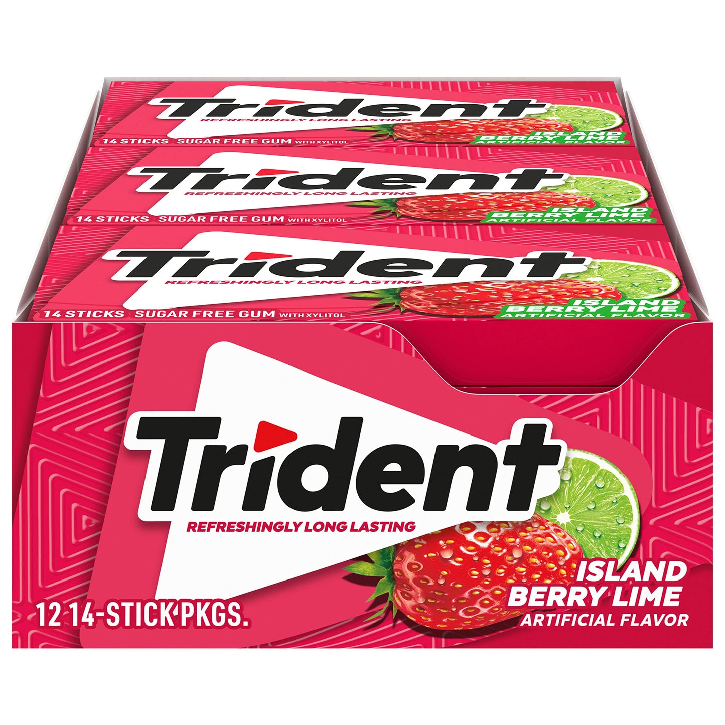 Trident Watermelon Twist Sugar Free Gum, 12 Packs of 14 Pieces (168 Total Pieces)