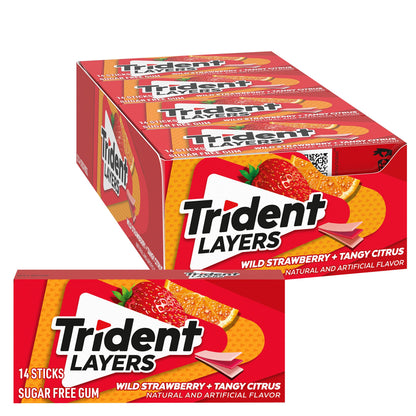 Trident Watermelon Twist Sugar Free Gum, 12 Packs of 14 Pieces (168 Total Pieces)