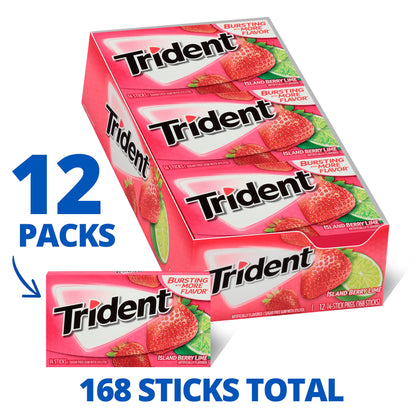 Trident Watermelon Twist Sugar Free Gum, 12 Packs of 14 Pieces (168 Total Pieces)